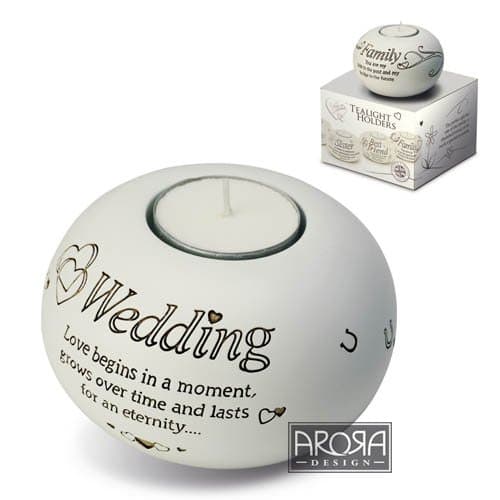 Image of Arora Said with Sentiments Tealight Holder - Wedding