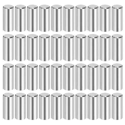 Image of sourcing map 40 Pcs 8 mm x 16 mm Dowel Pins 316L Stainless Steel Cylindrical Dowel Pins Shelf Support Peg Pin Rod Fasten Elements Metal Shelf Pegs Silver Tone