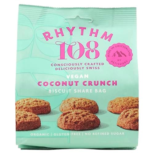 Image of Rhythm 108 Coconut Cookie Organic Biscuits, 135g, Pack of 1 - Packaging May Vary