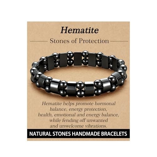 Image of Rajputana Hematite Bracelet Men Natural Stones Handmade Bracelets Hematite Stone Bracelet Male Gifts Mens Bracelets Birthday Gifts for Men husband
