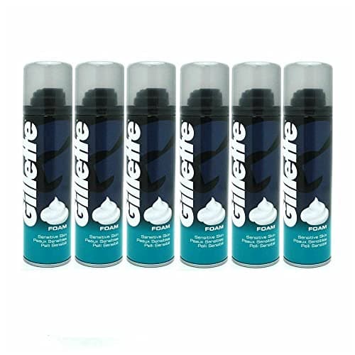 Image of Gillette Classic Sensitive Skin Men's Shaving Foam, 200 ml, Pack of 6