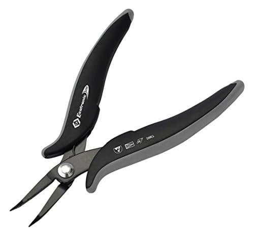 Image of C.K T3892 Ecotronic ESD Bent Snipe Nose Pliers, Black