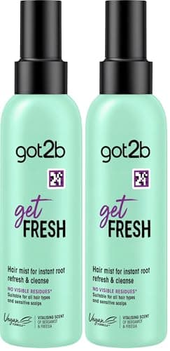 Image of got2b getFRESH Dry Shampoo Hair Mist 150ml, for Instant Root Refresh & Cleanse, Suitable for Sensitive Scalp, No Visible Residues*, Vitalising Scent, Hair Dry Shampoo, Vegan Formula**, Rice Starch