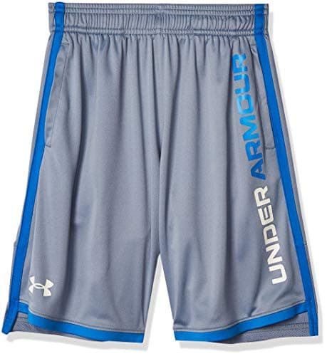 Image of Under Armour Boys' Stunt 3.0 Shorts , Washed Blue (420)/White , Youth Medium