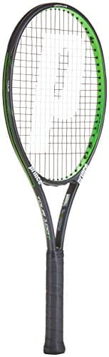 Image of Prince 18 Tour 100T Adult Tennis Racket, Black/Green, Grip 2: 4 1/4 Inches