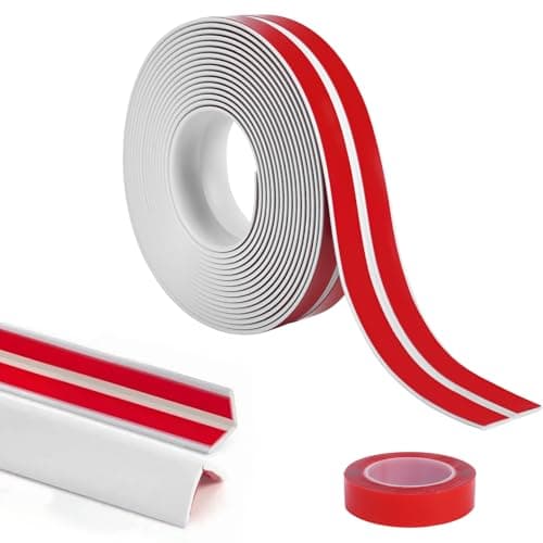 Image of Flintronic 6M PVC Inside Outside Corner Trim, Self-Adhesive Edging Trim for Wall and Tile Edges, Peel and Stick Corner Strip, Flexible Edges Decoration for Furniture, Windows, Tables (40mm/White)
