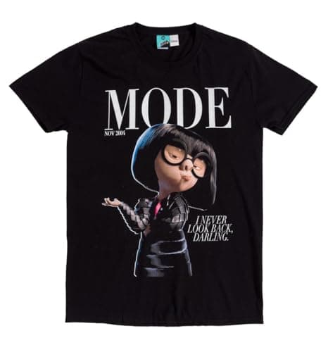 Image of TruffleShuffle Disney The Incredibles Edna Mode Black T Shirt