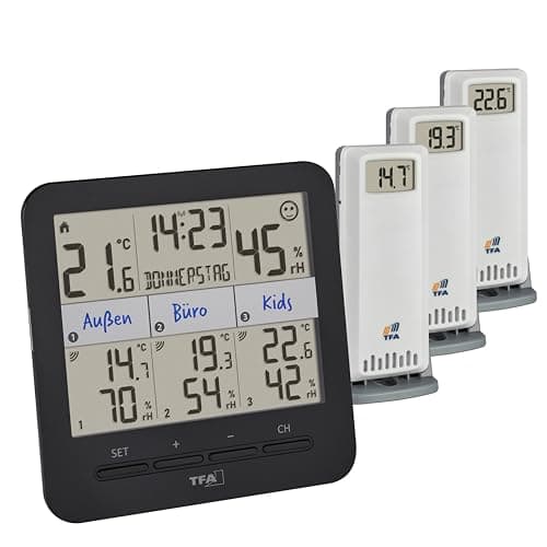 Image of TFA Dostmann KLIMA@HOME 2 Funk-Thermo-/Hygrometer black 30.3075.01