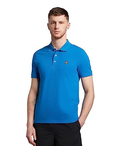 Image of Lyle & Scott Mens Short Sleeve Polo Shirt Bright Blue M