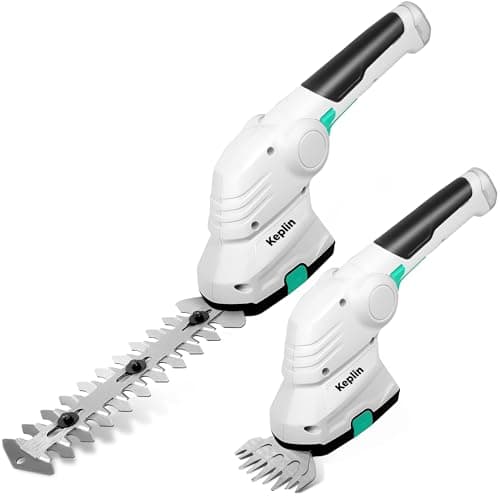 Image of Keplin 2-in-1 Cordless Grass Shear & Hedge Trimmer – 7.2V Rechargeable 1500mAh Battery, Lightweight Handheld Garden Edging & Shrub Cutter with 2 Interchangeable Blades for Precise Trimming