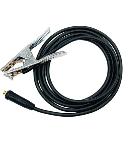 Image of 1 x 3m Earth Wire Clamp, Welder Ground Cable Earth Terminals, Suitable for Various Welding Applications, Black