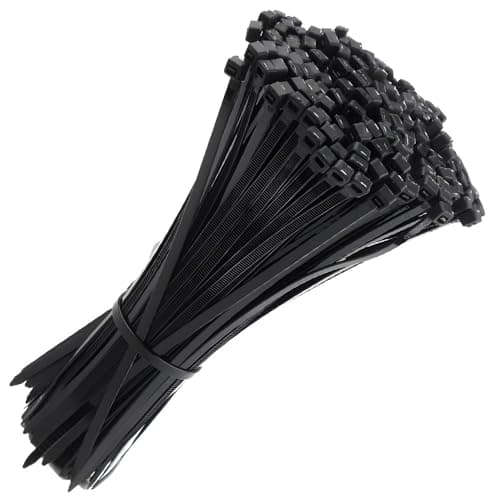 Image of Black Plastic Cable Ties Adjustable Cable Straps Zip Ties Cable Ties Black Tie Wraps Heavy Duty Strong Nylon Premium Self Locking Long Zip Tie Wraps for Cable (Pack of 1) 2.5 * 100mm