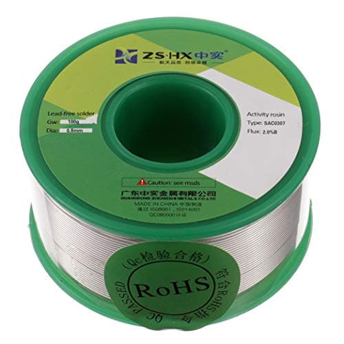 Image of ZSHX Lead Free Solder Wire Sn99 Ag0.3 Cu0.7 Rosin core solder wire for electrical soldering (0.8mm 100g)