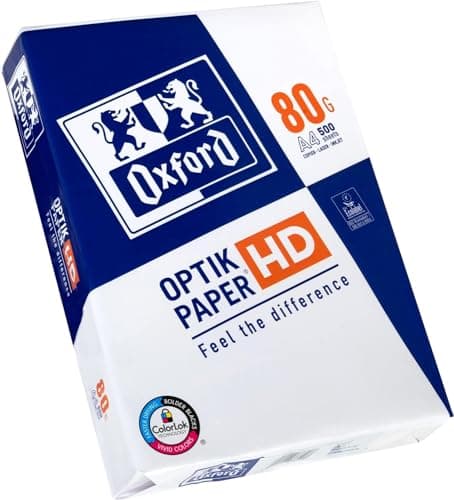 Image of OXFORD A4 Printer Paper, Premium Optik Paper, 1 Ream / 500 sheets, EU Eco Label