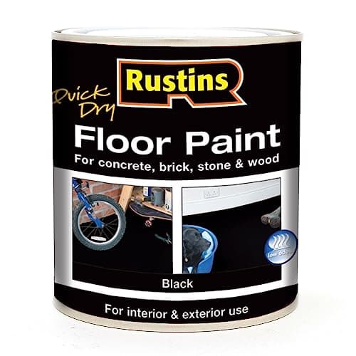 Image of RUSTINS Quick Dry Floor Paint Black 1ltr