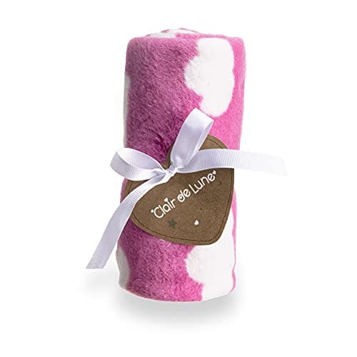 Image of Clair de Lune Reversible Cloud Fleece Baby Blanket, Super Soft Fleece, 100 x 70 cm, Pink