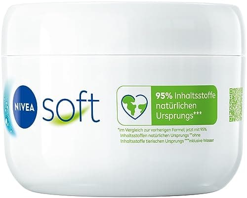 Image of Nivea Soft Refreshing Moisturising Cream, Lightweight Cream with Vitamin E and 100% Natural Jojoba Oil, Fast Absorbing Skin Cream for Intensive Moisture (375 ml)