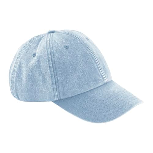 Image of Beechfield B655 Low Profile Vintage Cap - Light Blue