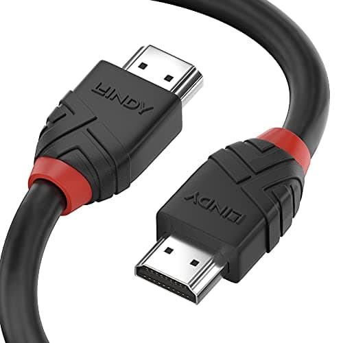 Image of Lindy 5m High Speed HDMI Cable, Black Line, with Ethernet, 4k@60Hz HDMI 2.0 18G 3D 1080p HDCP 2.2 120Hz 144Hz HDR ARC CEC ATC Tested TV OLED Monitor Xbox PS4 PS5 Blu-ray Soundbar