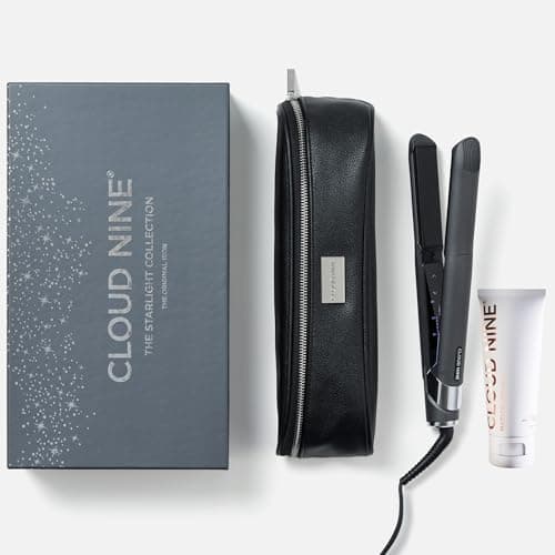 Image of CLOUD NINE The Original Iron Grey Hair Straightener Starlight Grey | Variable Temperature Control Quick Heat Touch Technology Ceramic Floating Plates Spring Flex Styling | Magical Remedy Conditioner