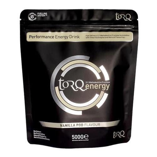 Image of TORQ Flavoured Electrolyte Powder - Natural Vanilla Pod Isotonic Hydration Powder with Electrolytes Drink | Fast Delivery Energy Drink with High Carbohydrates and Sodium | 15 Single Servings