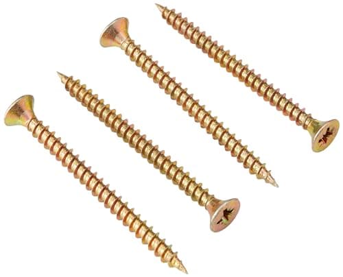 Image of ForgeFix Multi-Purpose Single Thread Screws | 6.0 x 75mm | Zinc Yellow Passivated | Box 100