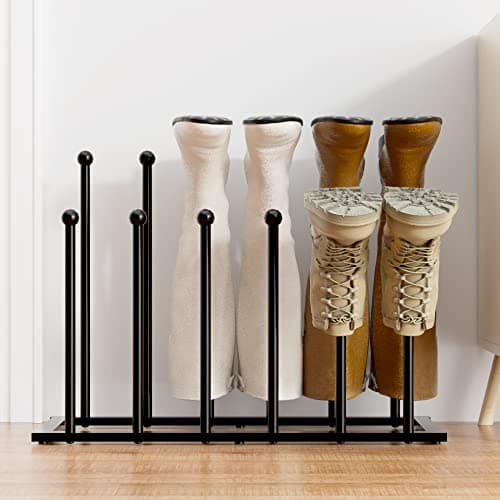 Image of pickpiff Free Standing Shoe Rack - Black Metal Shoe Storage, Shoe Racks Storage for Dorm Room, Closet, Entryway, Bedroom, Patio Outdoor, Hallway, Organiser Storage Fit for 6 Pairs Boot