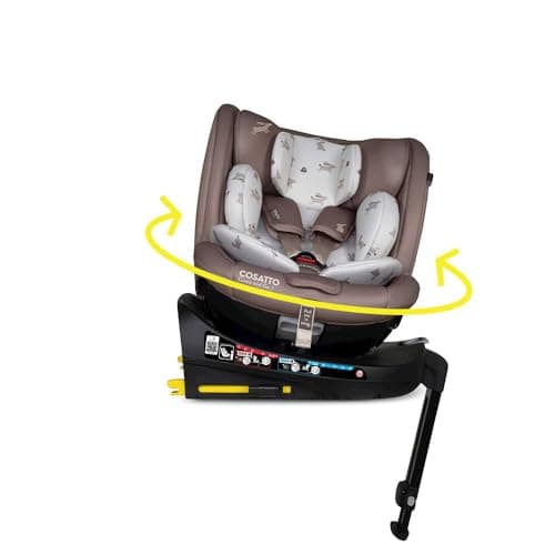 Image of COSATTO Come & Go 2-360° Rotate Car Seat, Birth to 4 Years (0-105cm), Group 0/0+/1 ISOFIX Integrated Base, R129, ERF, Side Impact Protection, 5 Point Plus Anti Escape (Lollop)