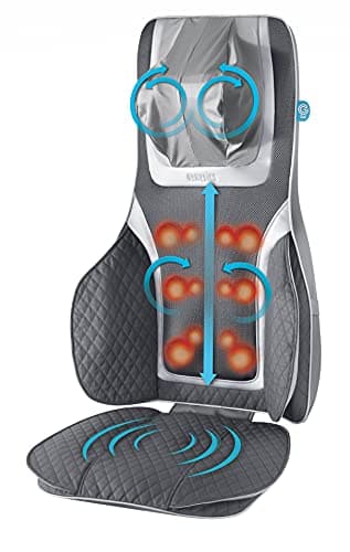 Image of HoMedics Shiatsu Massage Cushion for Neck, Shoulder, Back Soft Gel with Heat and Deep Shiatsu Massage and Air Compression