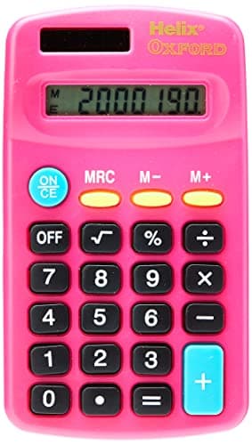 Image of Helix Oxford Basic Calculator - Pink