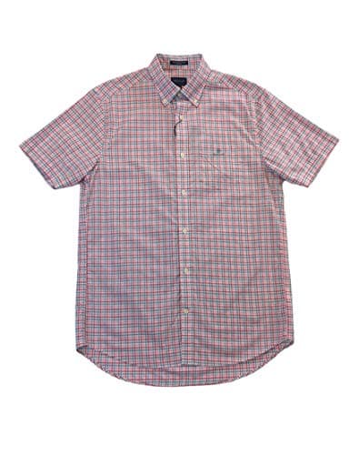 Image of GANT The Broadcloth Gingham Regular Casual Shirt in Preppy Pink Check - M