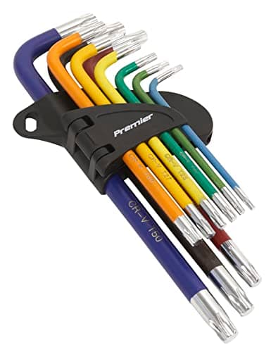 Image of Sealey Ak7193 Trx-Star Key Set 9Pc Colour-Coded Long