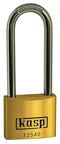 Image of Kasp 125 Premium Brass Padlock - 50x80 Millimeters - Long Shackle - KA25405 - Keyed Alike
