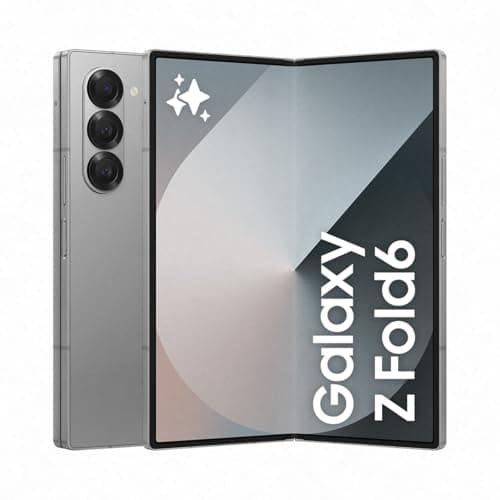 Image of Samsung Galaxy Z Fold6 AI Smartphone, Unlocked Android Smartphone, 256GB Storage, 50 MP Camera, Big Screen, Long Battery Life, Silver Shadow, (UK Version) (Renewed)