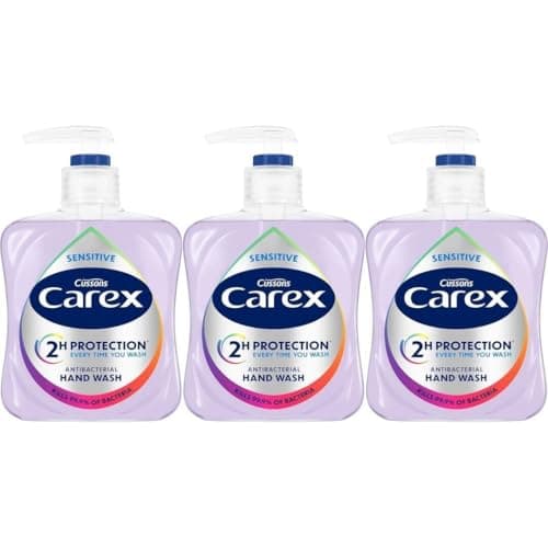 Image of Carex Antibacterial Sensitive Handwash 250ml - Pack of 3