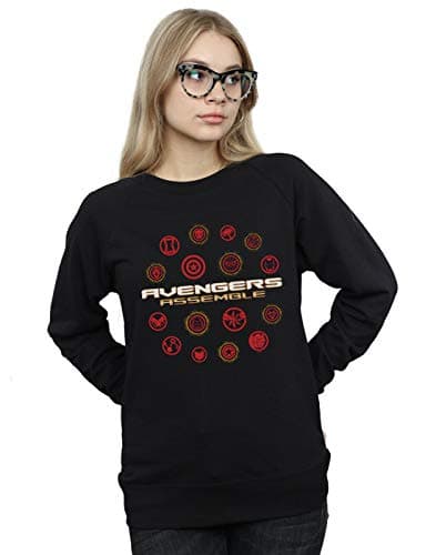 Image of Marvel Women's Avengers Endgame Avengers Assemble Sweatshirt Black Medium