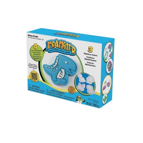 Image of MAD MATTR – Dino Pack with 4 Dinosaur Molds & 3 Mystery Colors – Super Soft Sensory Dough for Creative STEM Play