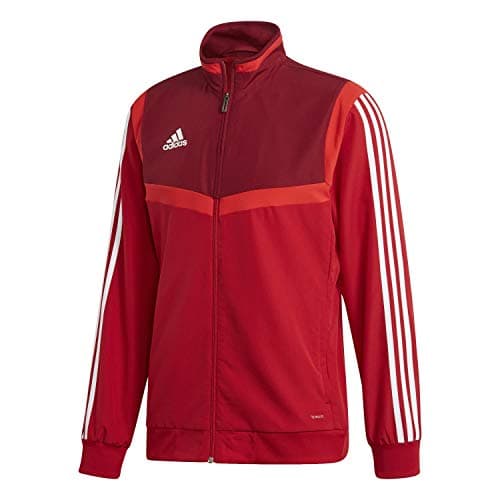 Image of Adidas Men's TIRO19 PRE JKT Sport Jacket, Power red/Collegiate Burgundy/White, 2XL