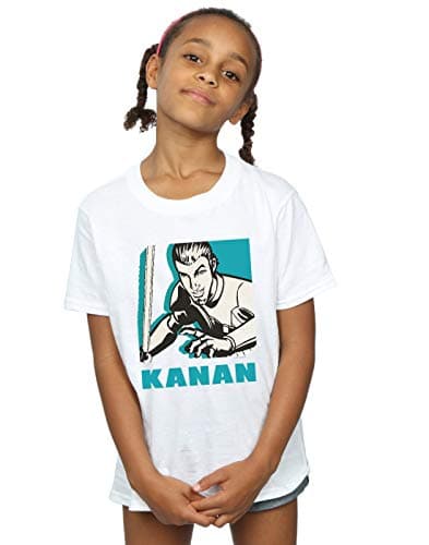Image of Star Wars Girls Rebels Kanan T-Shirt White 5-6 Years