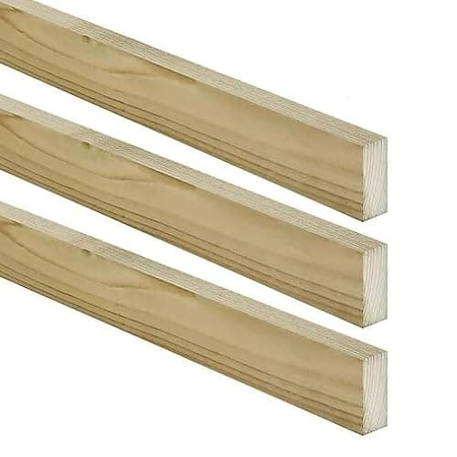 Image of 2x1 (38 x 19mm) Treated Timber Wood Outdoor Wood Battens Garden Trellis Fence Fencing Roof Roofing Tile "2 x "1 22"x1" (1, 30cm)