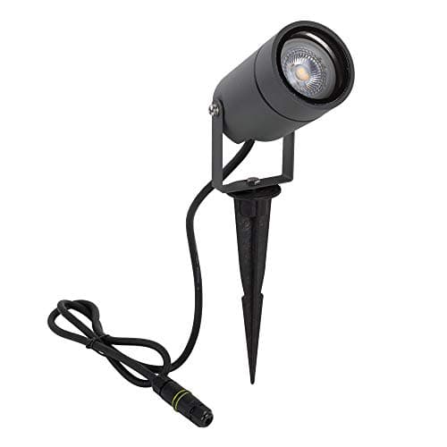 Image of DAWALIGHT Garden Spike Light GU10 5W 3000K Warm White LED Outdoor Spot Lights Mains Powered IP65 Waterproof Adjustable Landscape Lights for Garden Path Lawn Walkway, Aluminum, Dark Grey