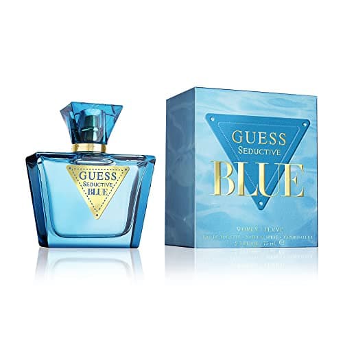 Image of GUESS Seductive Blue, Eau de Toilette for Women, Fruity Floral Cologne, Fresh and Addictive Fragrance, Long-lasting