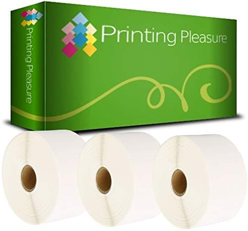 Image of Printing Pleasure 3X Compatible Zebra 50mm x 25mm White Direct Thermal Labels (1000 Labels per Roll) for Zebra, Toshiba, Citizen, Eltron, Orion, UPS Label Printers
