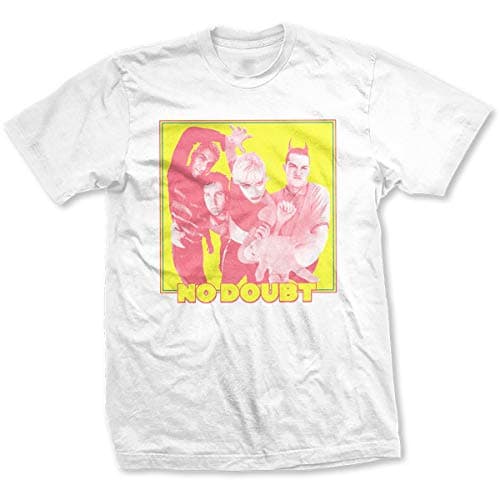 Image of No Doubt T Shirt Yellow Photo Band Logo Official Mens White XXL