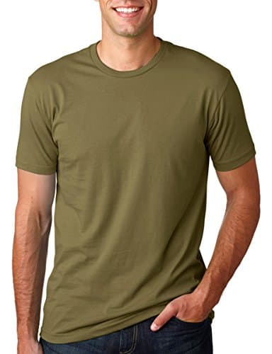 Image of Next Level Mens Cotton Crew - WHITE - XS - (Style # 3600 - Original Label) - Green -