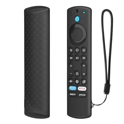 Image of SEIAIYG Case Compatible with Amazon Fire TV Stick 4K Max 2nd 2023, Lightweight Soft Silicone Remote Control Case Cover, Non-Slip, Shock Absorption - Black