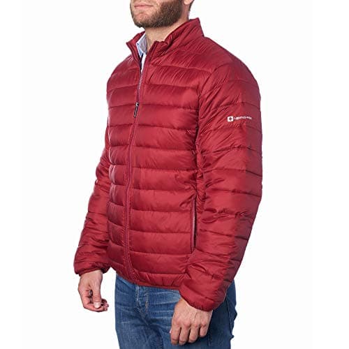 Image of alpine swiss Niko Men’s Puffer Jacket | Warm Down Alternative Insulated Coat | Packable, Water-Resistant & Windproof Winter Outerwear with Zipper Pockets RED 2XL