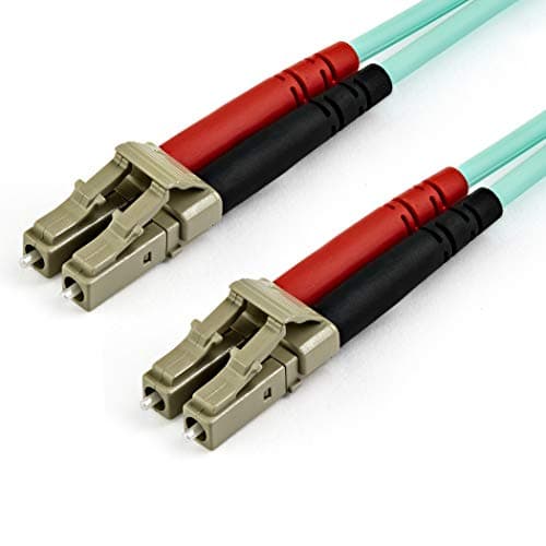 Image of StarTech.com 10m (30ft) LC/UPC to LC/UPC OM4 Multimode Fiber Optic Cable, 50/125µm LOMMF/VCSEL Zipcord Fiber, 100G Networks, Low Insertion Loss, LSZH Fiber Patch Cord (450FBLCLC10)