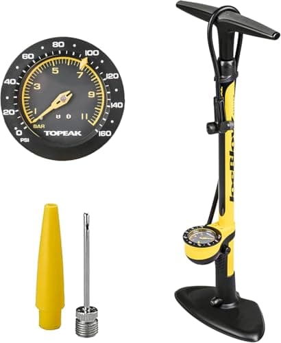 Image of Topeak Joe Blow Sport III Floor Pump, Yellow