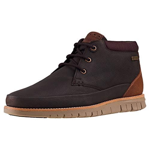 Image of Barbour Mens Nelson Leather Winter Flat Casual Lace Up Chukka Ankle Boot - Brown - 8
